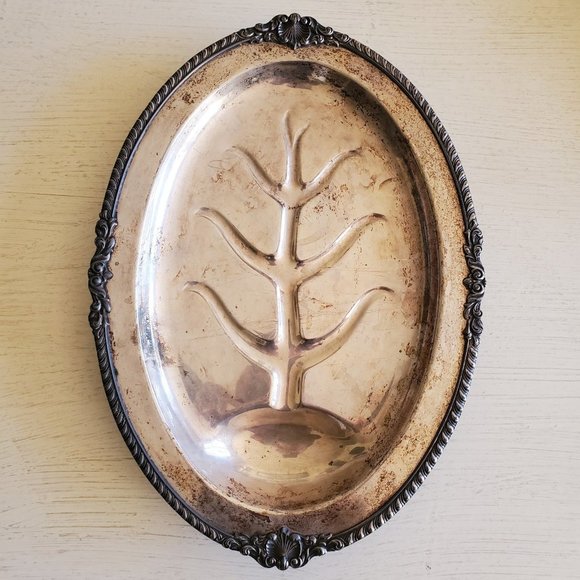 Vintage Silver Plate Tree if Life Serving tray/Platter - Picture 1 of 2